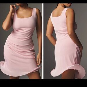 NEW Anthropologie Mare Mare Sleeveless Square-Neck Mini Dress Size XL Pink Chic